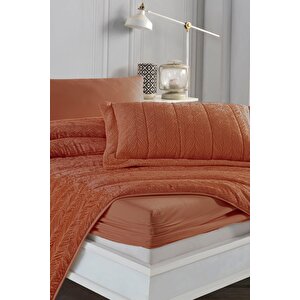 Elart Comfort Yeni Nesil Uykuseti - 6 Parça Velvet Tarçın (230x220cm)