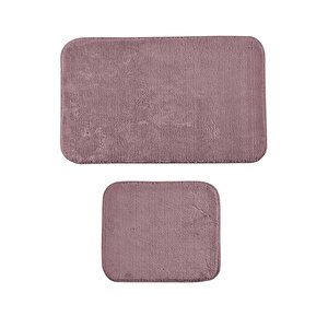 Elart Banyo Paspas Takımı 2li Kaydırmaz Tabanlı Peluş Doly Gülkurusu