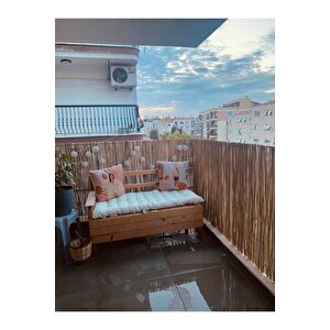 40 Cm X 5 Metre Kamış Hasır Çit Hasır Balkon Çiti