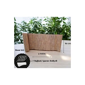 80 Cm X 3 Metre Kamış Hasır Balkon Çiti