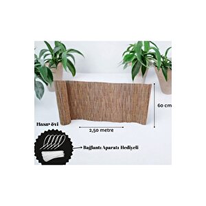 60 Cm X 2,50 Metre Kamış Hasır Balkon Çiti