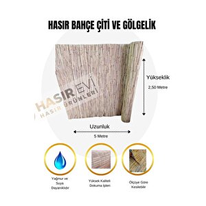 2,5 Metre X 5 Metre Hasır Bahçe Çiti Gölgelik Ve Dekorasyon