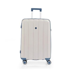 Mçs 3lü Set Kırılmaz Silikon Seyahat Valizi Bavulu V305 Kemik Sky Blue