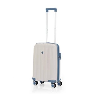 Mçs 3lü Set Kırılmaz Silikon Seyahat Valizi Bavulu V305 Kemik Sky Blue