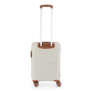 Mçs 3lü Set Kırılmaz Silikon Seyahat Valizi Bavulu V374 Kemik/kahve