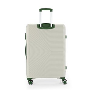 Mçs 3lü Set Kırılmaz Silikon Seyahat Valizi Bavulu V374 Kemik/haki