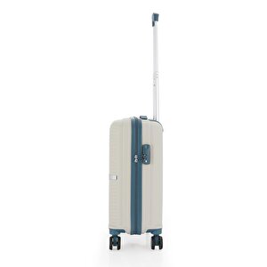 Mçs 3lü Set Kırılmaz Silikon Seyahat Valizi Bavulu V374 Kemik/sky Blue