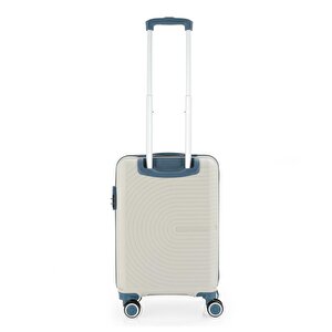 Mçs 3lü Set Kırılmaz Silikon Seyahat Valizi Bavulu V374 Kemik/sky Blue