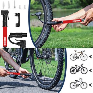 Kobb Kb2203 87 Psi Bisiklet Lastik Şişirme Taşınabilir Mini El Pompası + Bisiklet Montaj Aparatı
