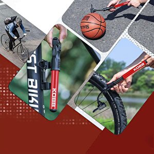 Kobb Kb2203 87 Psi Bisiklet Lastik Şişirme Taşınabilir Mini El Pompası + Bisiklet Montaj Aparatı