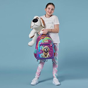 2li Set Köpek Desenli Okul Çantası Beslenme 23649