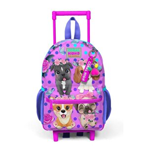 Coral High Anaokulu Çekçekli Sırt Çantası Köpek Desenli 24050
