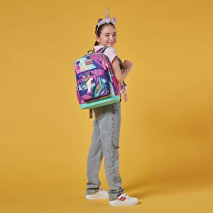 2li Set Unicorn Desenli Okul Çantası Beslenme 23758