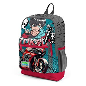 Coral High Motorsiklet Desenli Büyük Boy Okul Sırt Çantası 23764