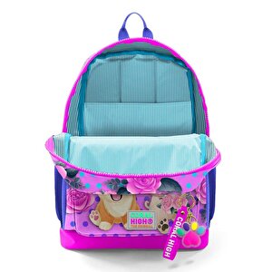 Coral High Pembe Köpek Desenli Büyük Boy Okul Sırt Çantası 23750