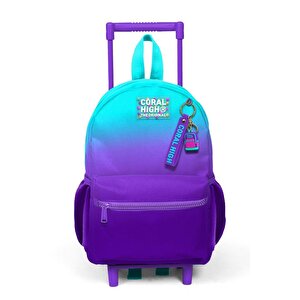 Coral High Anaokulu Çekçekli Sırt Çantası Turkuaz Mor 24063