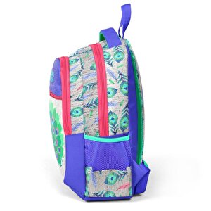 Coral High 2li Set Tavuskuşu Desenli Okul Çantası Beslenme 23488