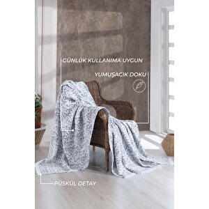 Elart Harmony Battaniye Çift Kişilik Mavi (220x240 Cm)