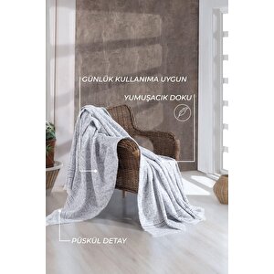 Elart Harmony Battaniye Çift Kişilik Antrasit (220x240 Cm)