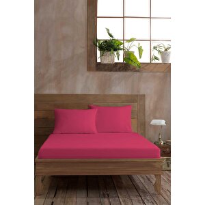Elart Ranfors Pamuk Fitted Tek Kişilik Çarşaf 100x200cm Pembe