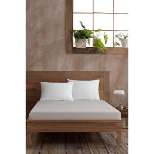 Elart Ranfors Pamuk Fitted Tek Kişilik Çarşaf 100x200cm Ekru