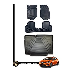 Renault Clio 5 2019-2024 3d Kauçuk Paspas + Bagaj Havuzu Set Dea