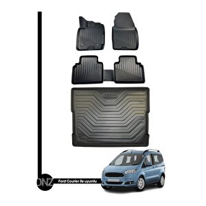 Ford Courier 3d Havuzlu Paspas + Bagaj Havuzu İkili Set