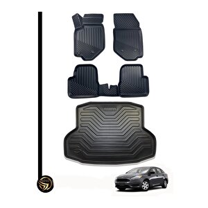 Ford Focus 3 2010-2015 3d Kauçuk Paspas + Bagaj Havuzu Set Dea