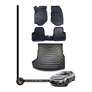 Toyota Corolla 2013-2018 3d Kauçuk Paspas + Bagaj Havuzu Set Dea