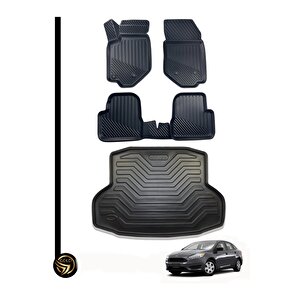 Ford Focus 3 2010-2015 3d Havuzlu Paspas + İkili Set