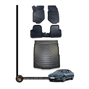 Volkswagen Passat B8 B8.5 3d Havuzlu Paspas Bagaj Havuzu Ikili Set