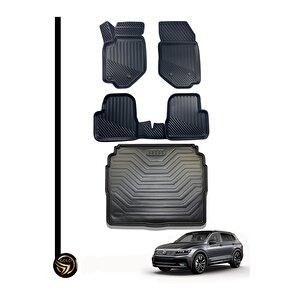 Volkswagen Tiguan 2016+ 3d Havuzlu Paspas + İkili Set
