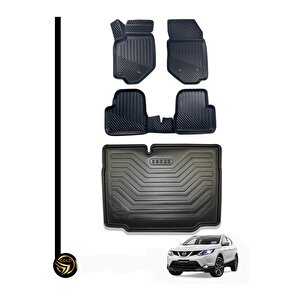 Nissan Qashqai 2014-2020 3d Havuzlu Paspas + İkili Set