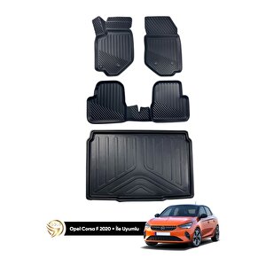 Opel Corsa F 2019-2024 3d Kauçuk Paspas + Bagaj Havuzu Set Dea