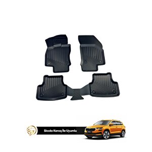Skoda Karoq 3d Havuzlu Paspas Kauçuk Rjn