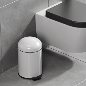 Aqua Bagno Smile  Çöp Kovası -Pedallı 5 Lt. , Beyaz