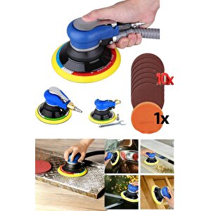 Ultra Profesyonel Yüksek Devirli Çok Fonksiyonlu Ahşap Metal Temizleme Havalı Orbital Zımpara