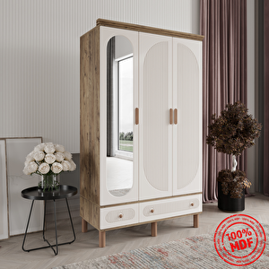 Soho Aytaşı 3 Kapaklı Gardırop Tamamı Mdf