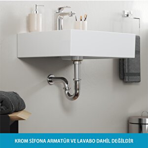 Basic Metal Sifon-Süzgeç Dahil -Parlak Krom  - 32 Mm Çıkış Ucu