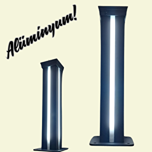 Alümiyum Ledli Bahçe Aydınlatma Direği Paslanmaz H:50cm 0.9x0.9cm Beyaz Led