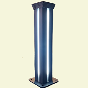 Alümiyum Ledli Bahçe Aydınlatma Direği Paslanmaz H:50cm 0.9x0.9cm Beyaz Led