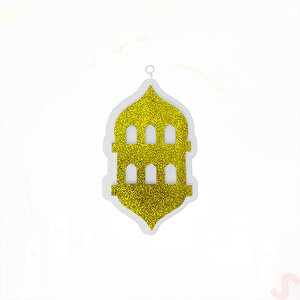 Ramazan Feneri Strafor Süs, 25cm X 15cm - Altın