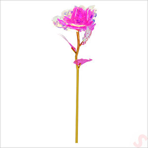 Kutulu Ve Led Işıklı Sonsuzluk Gülü, 35cm - Pembe