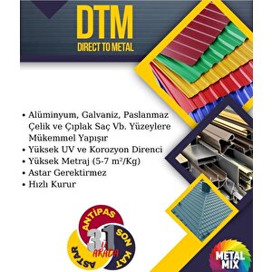 Akrilik Dtm Üçü Bir Arada Son Kat Boya 3.75 Kg Ral 7040 Gri