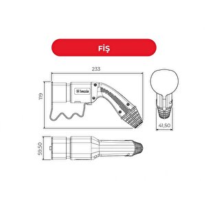 Elektrikli Araç Şarj Kablosu Priz + Fiş Seti - 5m Trifaze 32a Kablolu Şarj Seti