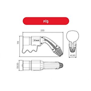 Elektrikli Araç Şarj Kablosu Priz + Fiş Seti - 5m Trifaze 32a Kablolu Şarj Seti