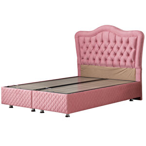 Camelli Çift Kişilik Baza Başlık Seti Pembe 180x200 cm