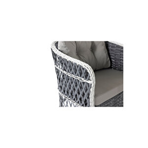 Verona 2 1 1 Masa Bahçe Balkon Mobilyası,koyu Gri