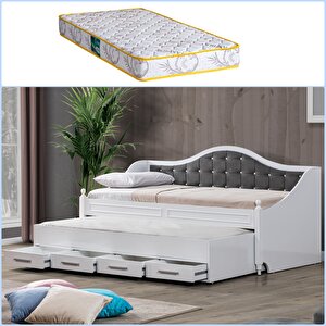 Eymen Yavrulu Karyola - Gri + 1 Adet Comfort Yatak