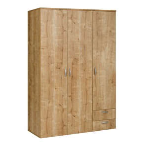Ahşap Gardırop 120cm, Gardırop, Çok Amaçlı Dolap, 3 Kapılı Dolap, Elbise Dolabı 120x52x177cm